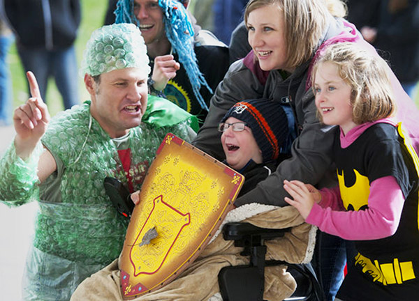 Zack smiling with sword