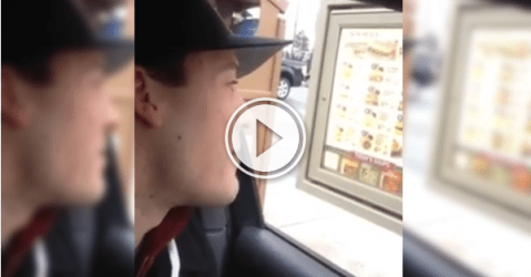 Serenading the Tims drive-thru with some Christmas Carols (Video)