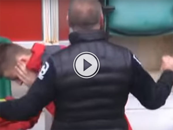 Manger punches player celebrating (Video)