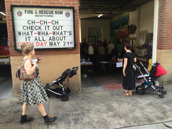 Message about checking the Open Day on the signboard of Newtown Fire and Rescue department!