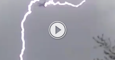 Lighting strike hits a plane, and this dude captures it. Scary stuff!! (Video)
