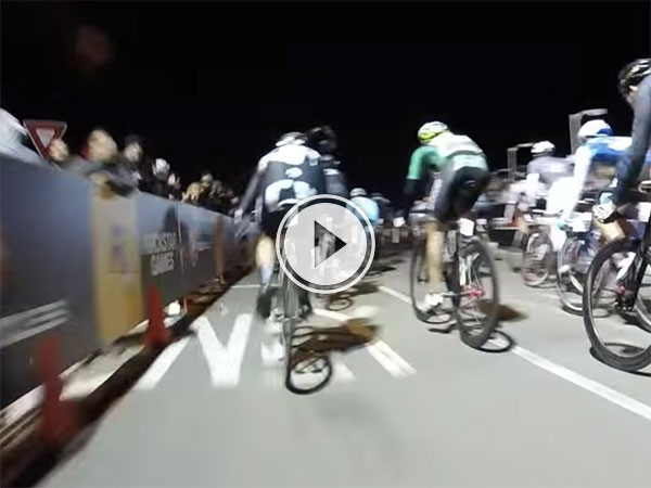 Massive bike race pile up (Video)