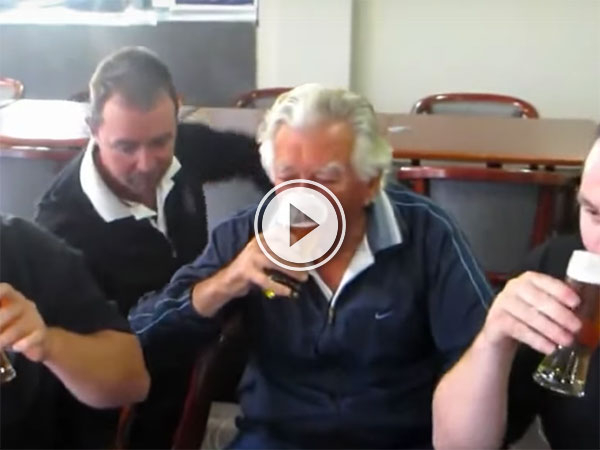 Bob Hawke beer downing compilation (Video)