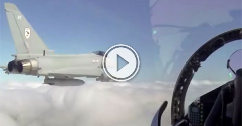 RAF Typhoon goes Mach in the Lake District (Video)
