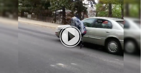 This skateboarding due almost gets taken out by a car! (Video)