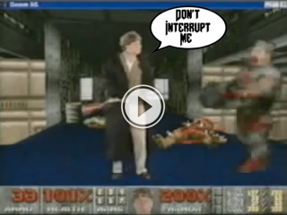 Video of Bill Gates Shotgun a Demon in a Vintage DOOM Promo