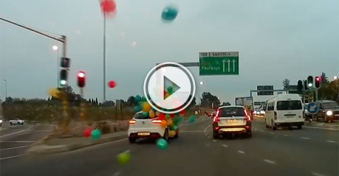 'Yeah, of course the balloons will fit in my car' (Video)