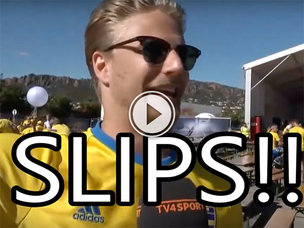 Swede reacts to his side's loss at to Italy at EURO 2016 (Video)