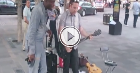 Seal joins a busker in Montreal to sing 'Stand By Me' (Video)