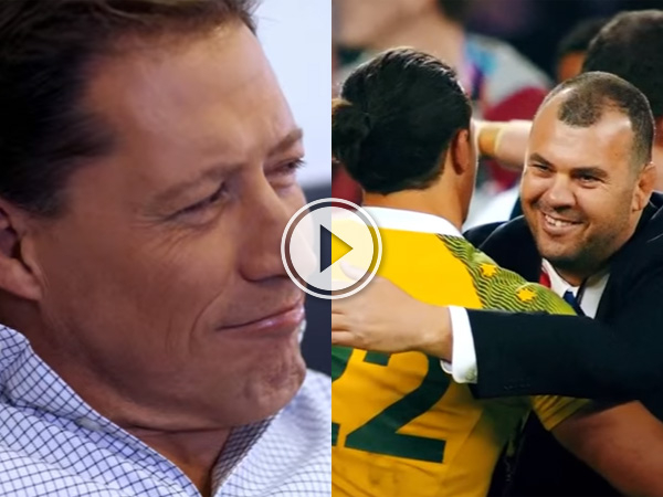 Man hugging a player on ground.(video )