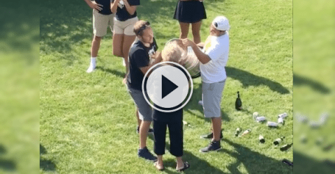 Add this grandma to the list of people chugging from the Stanley Cup! (Video)