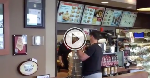 Win a Stanley Cup, grab a double double! (Video)