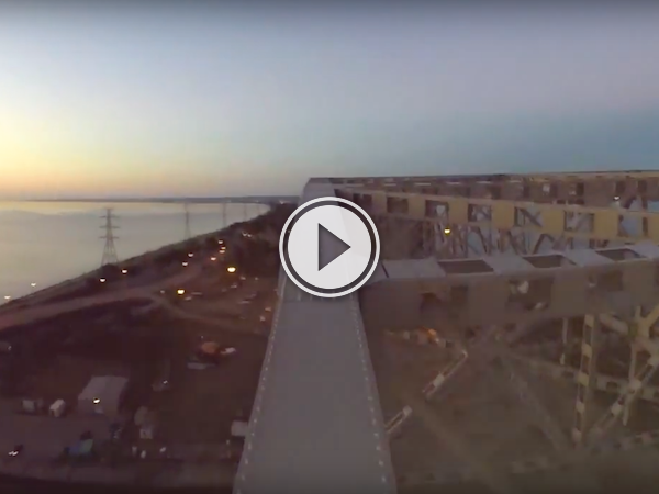Dude climbs up the Skyway bridge in Burlington, like it's no big deal (Video)