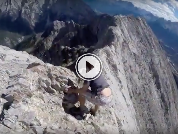 This narrow ridge in Alberta is the realm of nopes! (Video)
