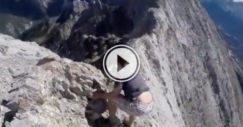 This narrow ridge in Alberta is the realm of nopes! (Video)