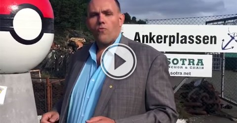 Norwegian village builds statue to get Pokestop (Video)