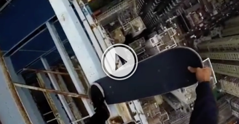Why would you take your skateboard to the top of a crane? (Video)