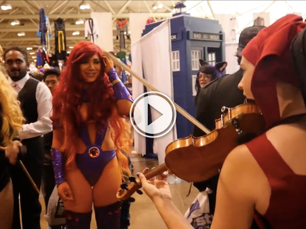 When suddenly a Wild Violin Player appeared! (Video)