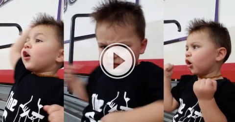 Watch this kid's adorable reactions to his first hockey game! (Video)