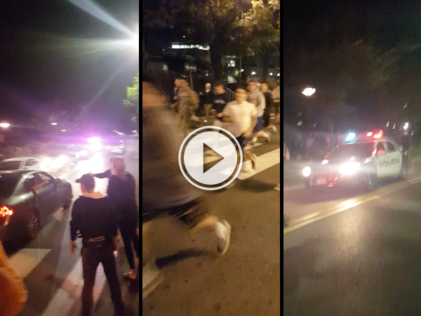 6000 Penn State students hunt down 3 clowns