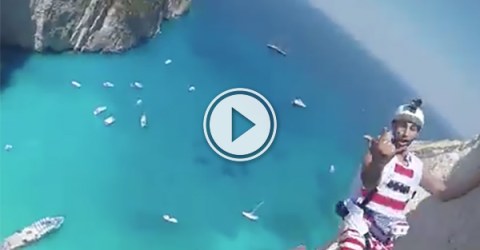 Base jumping over a shipwreck sure sounds like a bad omen
