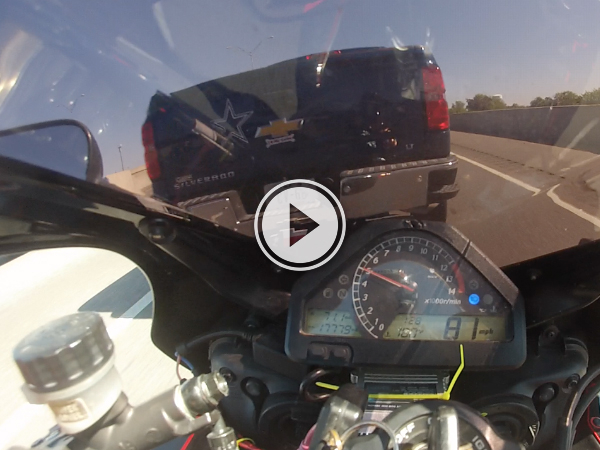 Speeding while lane splitting ends exactly how you think it would