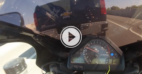 Speeding while lane splitting ends exactly how you think it would
