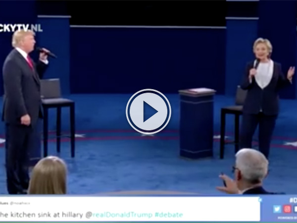 Trump and Hillary serenade each other during debate