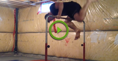 Dads can do gymnastics too, or can they? (Video)