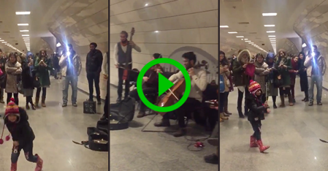 Little kid conducts band on Istanbul Metro (Video)