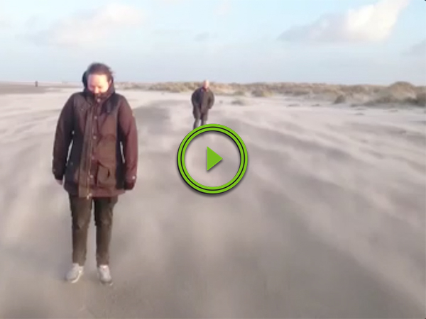 Nature's sandblaster creates optical illusion of walking on clouds