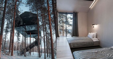 Awesome treehouse hotel under Northern Lights in Lapland (7 Photos)