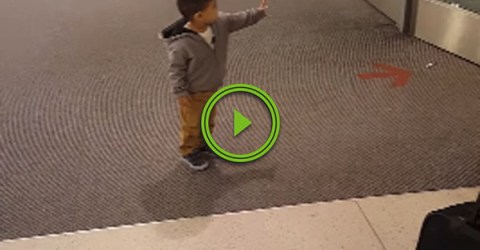 He thinks he's using the Force to open the doors (Video)