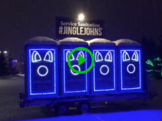 These singing Christmas Porta Potties will light up your Christmas!
