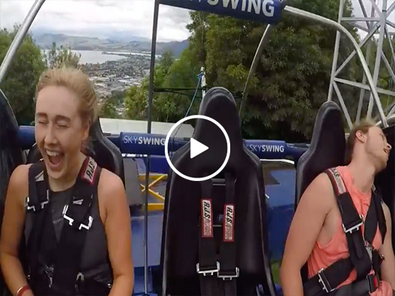Guy passes out on Sky Swing ride