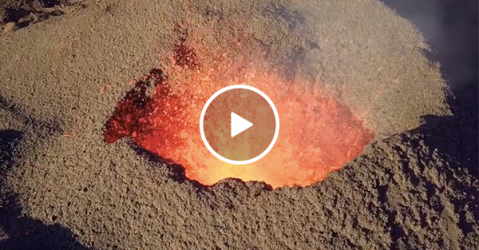 Drone footage of erupting volcano gets me hot
