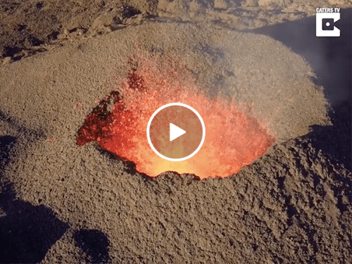 Drone footage of erupting volcano gets me hot