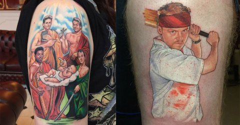 British tattoo artist's pop culture themed creations (26 Photos)
