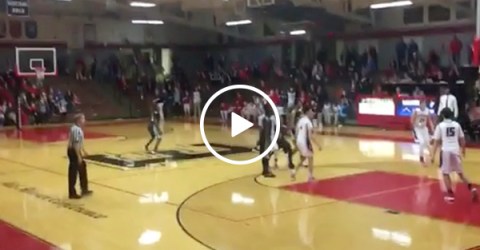 Kid hits full court buzzer beater to win game (Video)