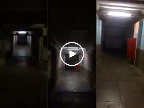 Security guard walks into a (haunted?) hallway of pure NOPE (Video)
