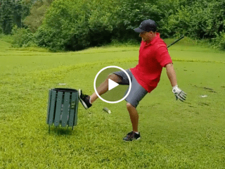 Guy rage quits while playing golf (Video)