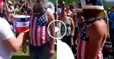 Guy chugs his way out of certain death, is 'Murcia amplified (Video)