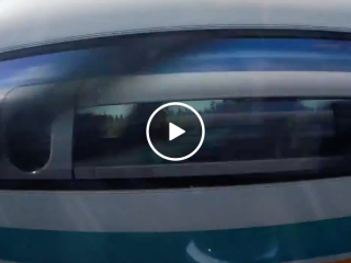 Passing another Maglev train is intense (Video)
