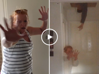 Sons scare mom for three years filming her hilarious reactions (Video)