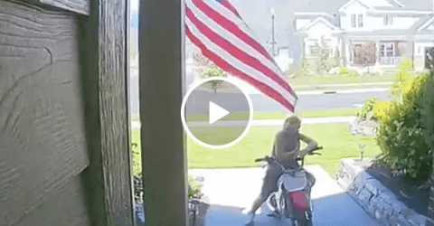 Camera captures boy reciting Pledge of Allegiance (Video)