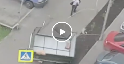 Man casually almost dies and he couldn't care less (Video)