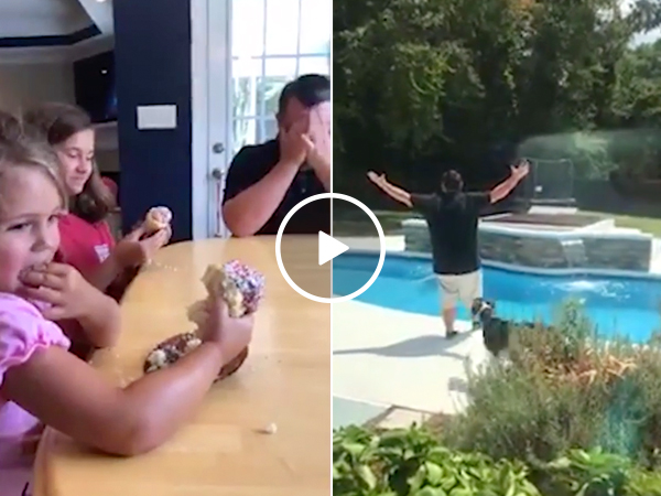 Dad finds out he's having 5th daughter, soul crushes immediately (Video)