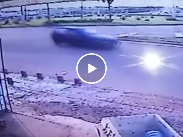 Guy almost gets hit by car