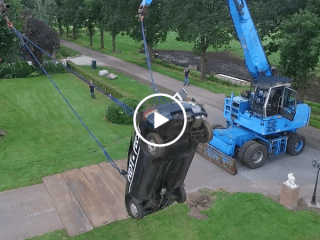 Redneck ingenuity creates car swing (Video)