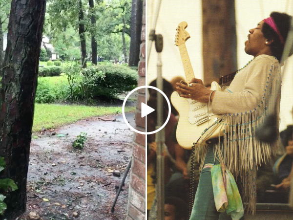 Guitar player plays National Anthem for neighbors hit by Hurricane (Video)